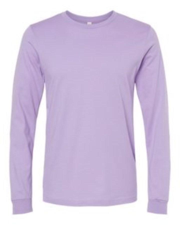 BELLA + CANVAS Jersey Long Sleeve Tee Close Up Detail