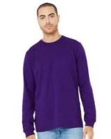BELLA + CANVAS Jersey Long Sleeve Tee Close Up Detail