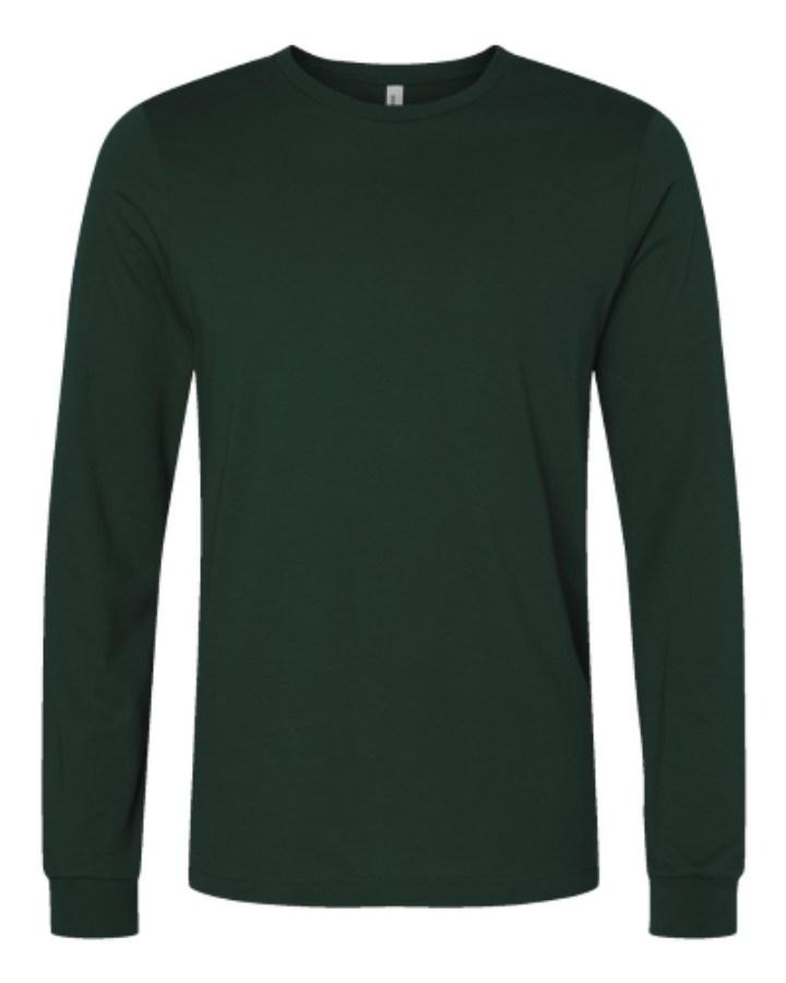BELLA + CANVAS Jersey Long Sleeve Tee Close Up Detail