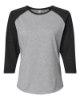 Picture of LAT Women's Baseball Fine Jersey 3/4 Sleeve Tee