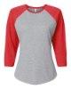 Picture of LAT Women's Baseball Fine Jersey 3/4 Sleeve Tee