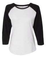 Picture of LAT Women's Baseball Fine Jersey 3/4 Sleeve Tee