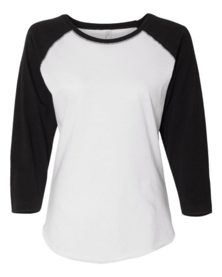 Picture of LAT Women's Baseball Fine Jersey 3/4 Sleeve Tee