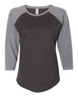 Picture of LAT Women's Baseball Fine Jersey 3/4 Sleeve Tee