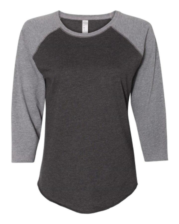 Picture of LAT Women's Baseball Fine Jersey 3/4 Sleeve Tee