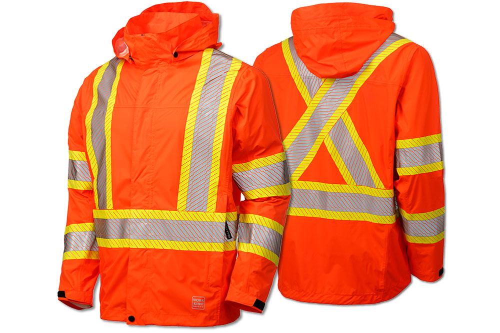 Picture of Tough Duck Safety Hi-Vis Packable Rain Jacket