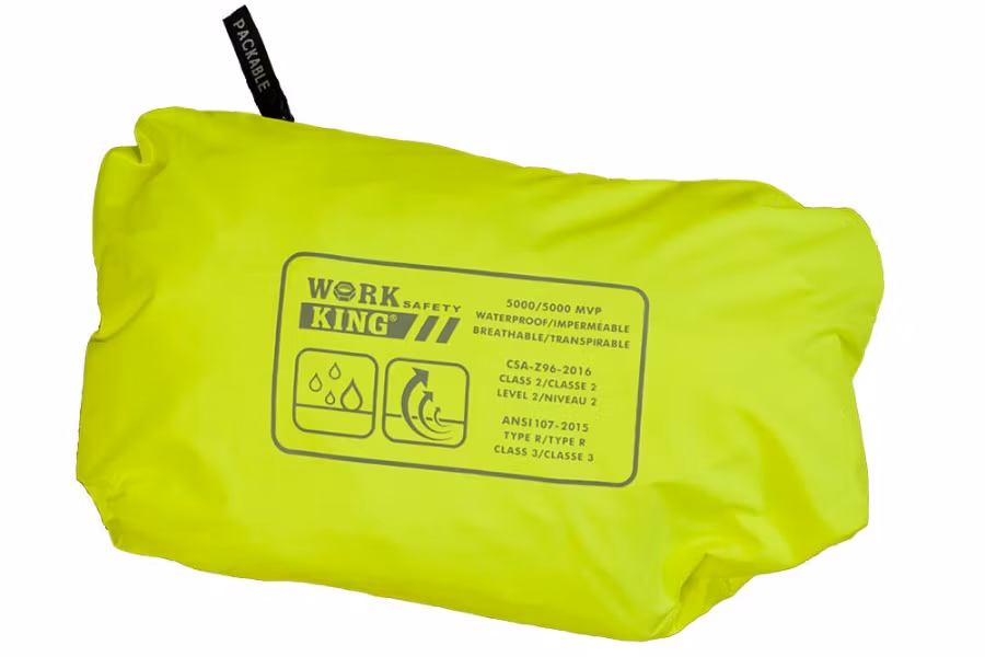Picture of Tough Duck Safety Hi-Vis Packable Rain Jacket