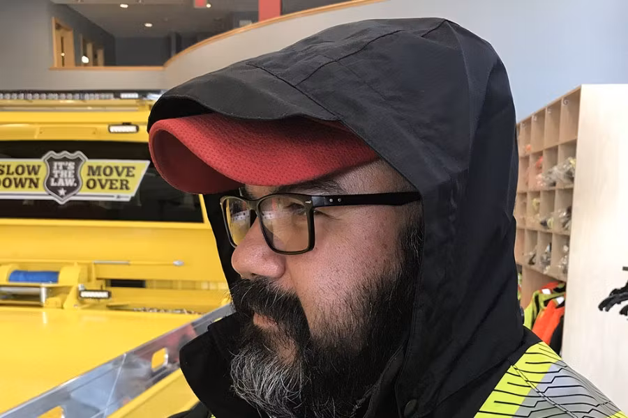 Picture of Tough Duck Safety Hi-Vis Packable Rain Jacket