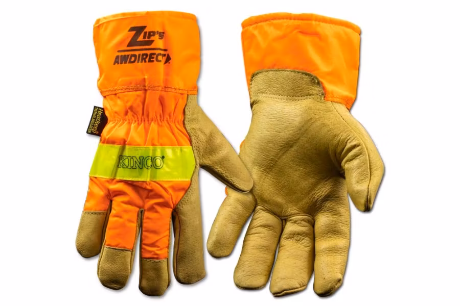 Picture of Zip's Hi-Vis Insulated Pigskin Reflective Gloves