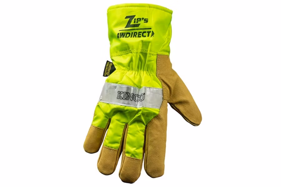 Picture of Zip's Hi-Vis Insulated Pigskin Reflective Gloves
