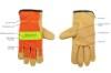 Picture of Kinco Hi-Vis Unlined Mesh Back Grain Pigskin Leather Driver Gloves Lime or
Orange