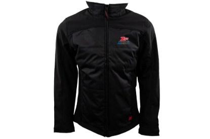 Picture of Tough Duck Poly Oxford Hybrid Soft Shell Jacket Black with Zip's Logo