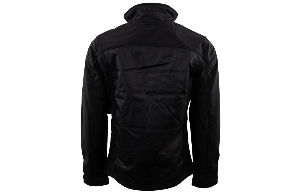 Picture of Tough Duck Poly Oxford Hybrid Soft Shell Jacket Black with Zip's Logo