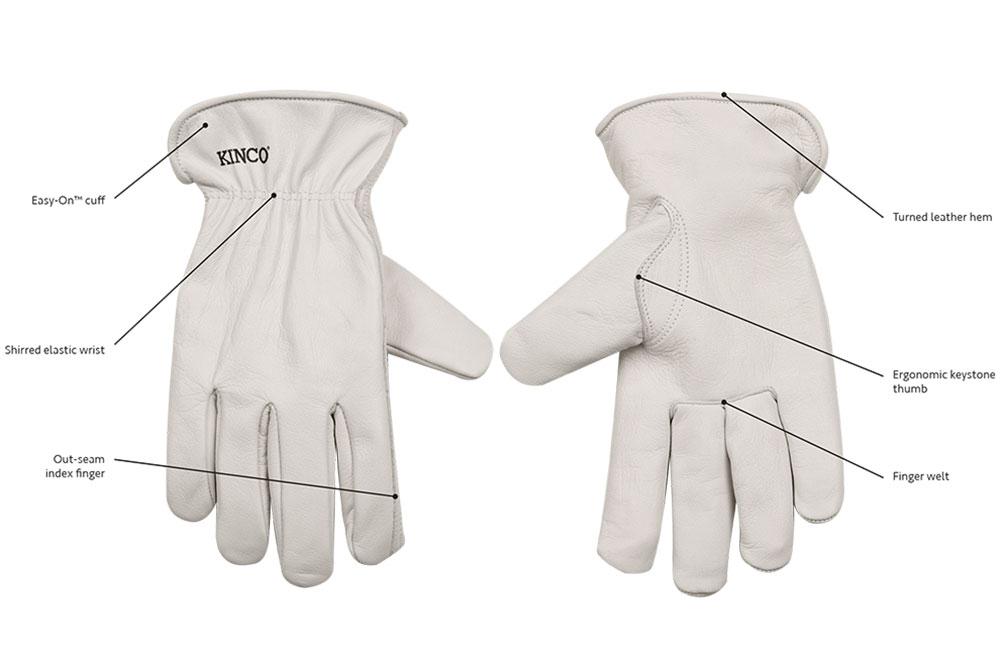 Picture of Kinco Unlined Pearl Grain Goatskin Driver Gloves