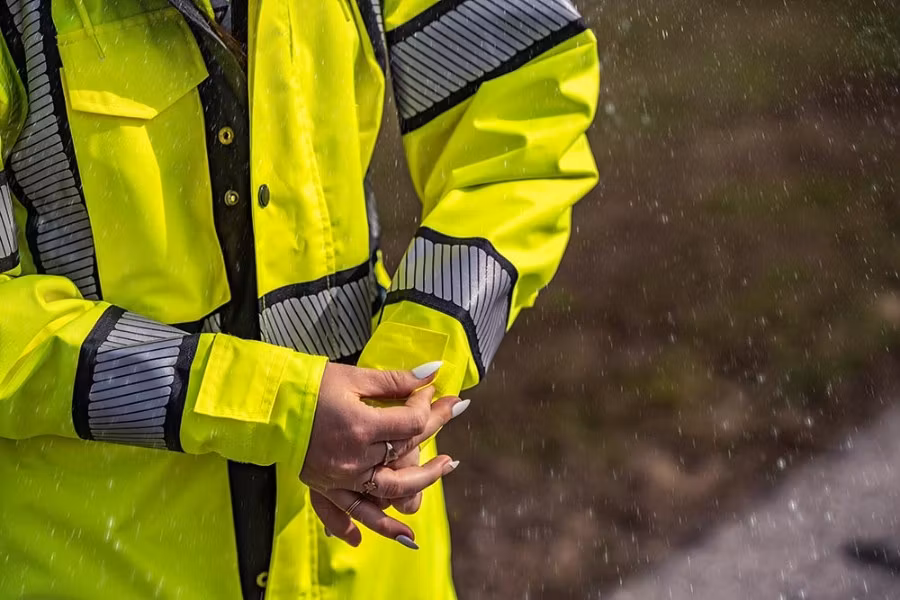 Picture of Portwest Hi-Vis Reversible 48" Rain Coat