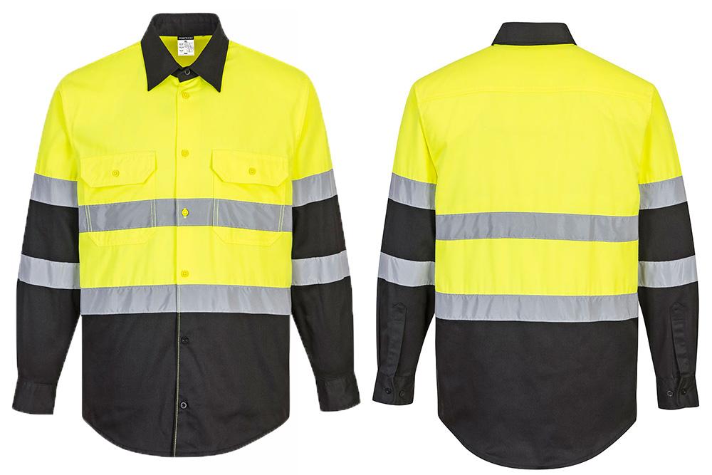 Picture of Portwest Two Tone Long Sleeve Button Up Work Shirt