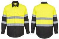 Picture of Portwest Two Tone Long Sleeve Button Up Work Shirt