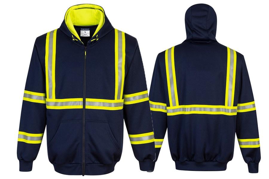 Picture of Portwest Iona Extra Enhanced Navy Zip-Up Sweatshirt