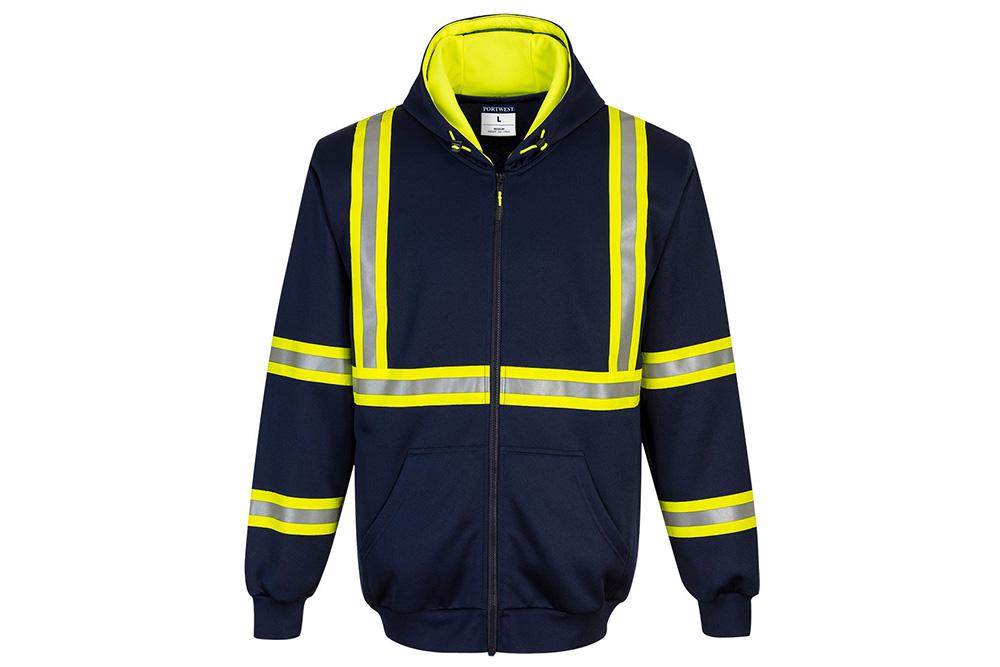 Picture of Portwest Iona Extra Enhanced Navy Zip-Up Sweatshirt