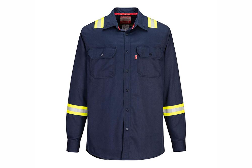 Picture of Portwest Bizflame 88/12 FR Long Sleeve Button Down Shirt