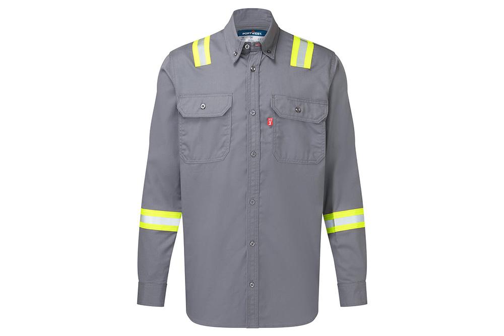 Picture of Portwest Bizflame 88/12 FR Long Sleeve Button Down Shirt
