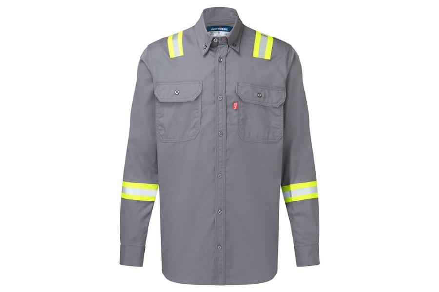 Picture of Portwest Bizflame 88/12 FR Long Sleeve Button Down Shirt