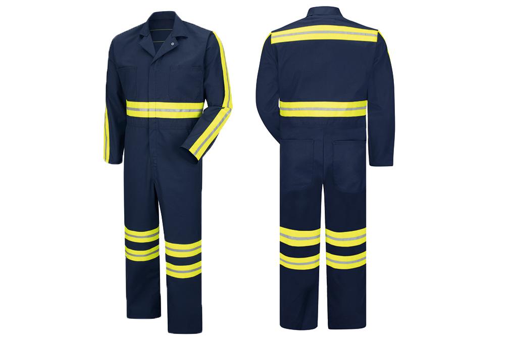 Picture of Red Kap Enhanced Visibility Action Back Navy Coveralls