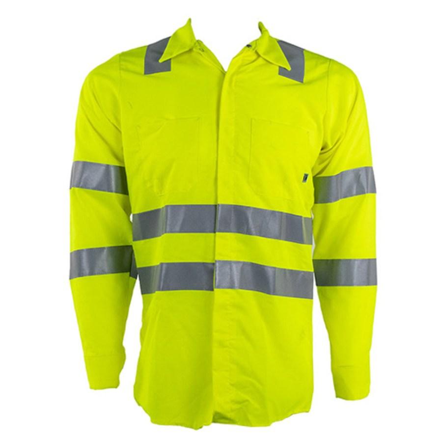 Picture of Red Kap Hi-Vis Long Sleeve Oilblok Class 3 Ripstop Work Shirt