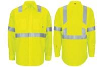 Picture of Red Kap Hi-Vis Long Sleeve Oilblok Class 3 Ripstop Work Shirt