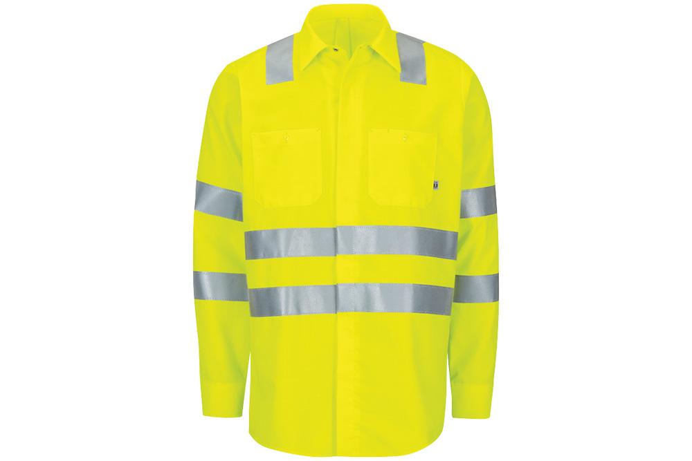 Picture of Red Kap Hi-Vis Long Sleeve Oilblok Class 3 Ripstop Work Shirt