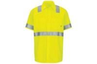 Picture of Red Kap Hi-Vis Short Sleeve Oilblok Class 3 Ripstop Work Shirt