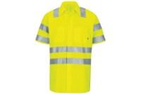 Picture of Red Kap Hi-Vis Short Sleeve Oilblok Class 3 Ripstop Work Shirt