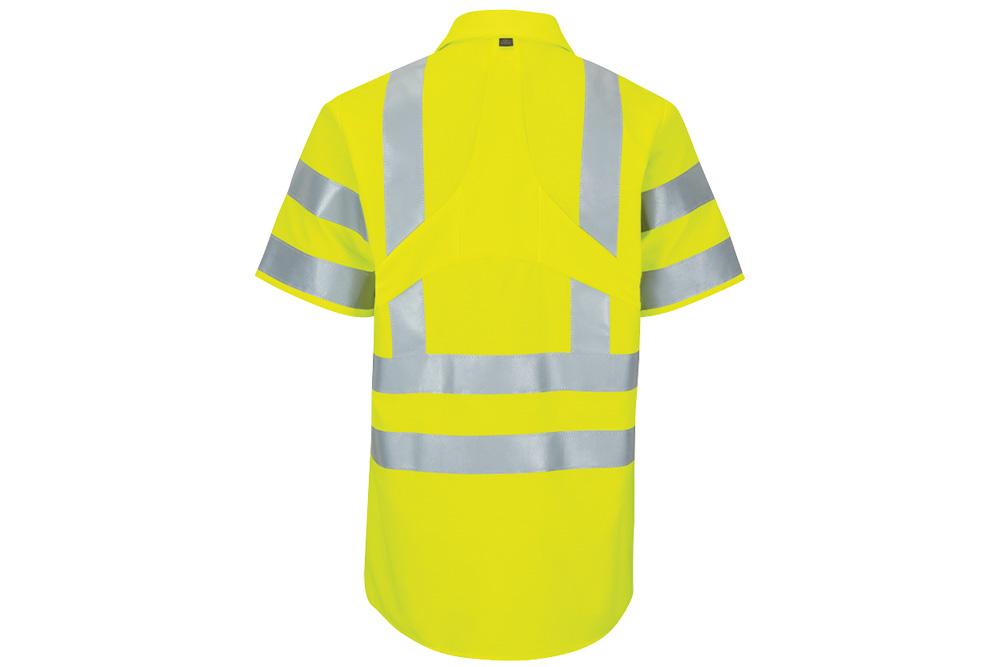 Picture of Red Kap Hi-Vis Short Sleeve Oilblok Class 3 Ripstop Work Shirt