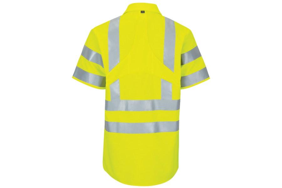 Picture of Red Kap Hi-Vis Short Sleeve Oilblok Class 3 Ripstop Work Shirt