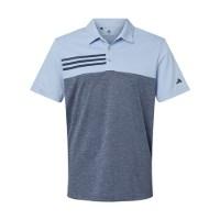 Picture of Adidas Heathered Colorblocked 3-Stripes Polo