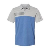 Picture of Adidas Heathered Colorblocked 3-Stripes Polo