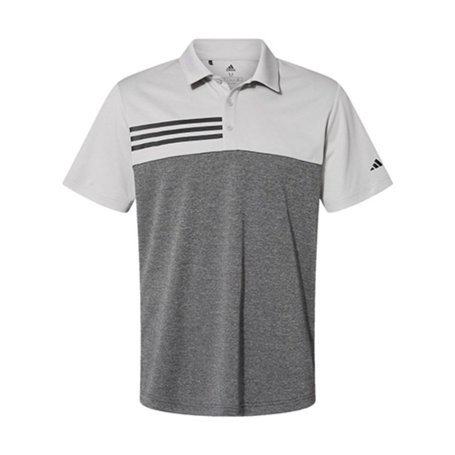 Picture of Adidas Heathered Colorblocked 3-Stripes Polo