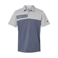 Picture of Adidas Heathered Colorblocked 3-Stripes Polo