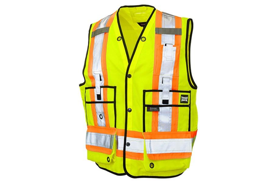 Tough Duck Safety Surveyor Vest Close Up Detail