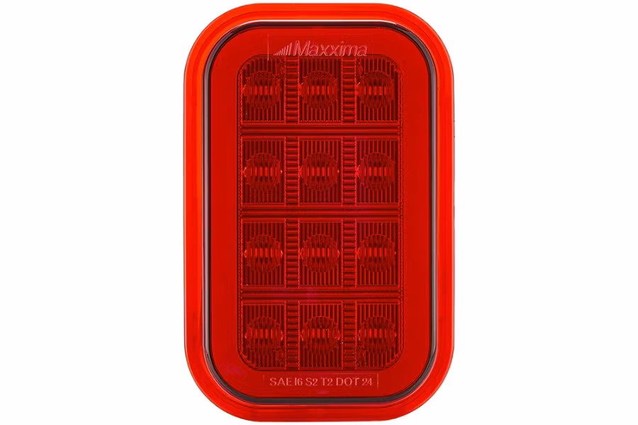 Picture of Maxxima 3"x5" Red Rectangular STT - Glow Edge