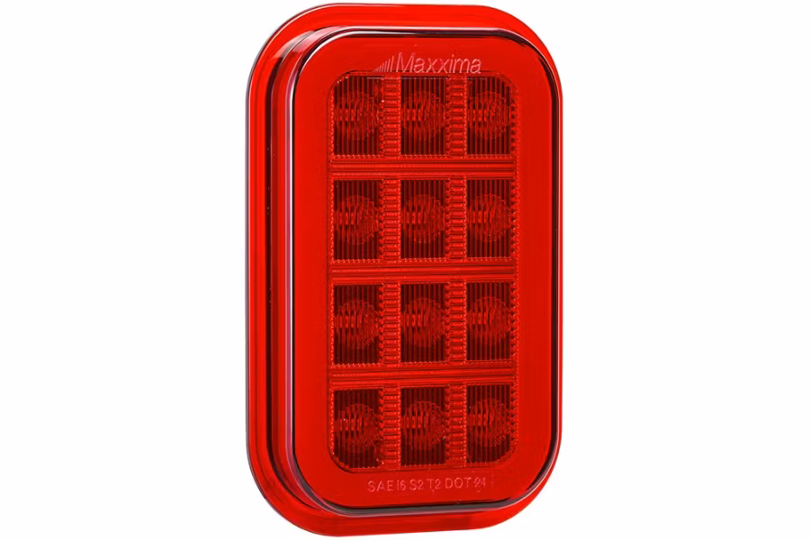 Picture of Maxxima 3"x5" Red Rectangular STT - Glow Edge