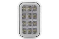 Picture of Maxxima 3"x5" White Rectangular Back Up - Red Taillight Glow Edge