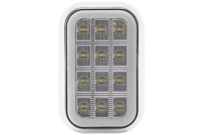 Picture of Maxxima 3"x5" White Rectangular Back Up - Red Taillight Glow Edge