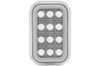 Picture of Maxxima 3"x5" White Rectangular Back Up - Red Taillight Glow Edge