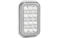 Picture of Maxxima 3"x5" White Rectangular Back Up - Red Taillight Glow Edge
