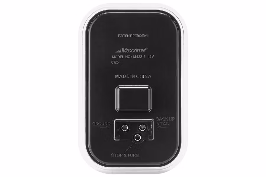 Picture of Maxxima 3"x5" White Rectangular Back Up - Red Taillight Glow Edge