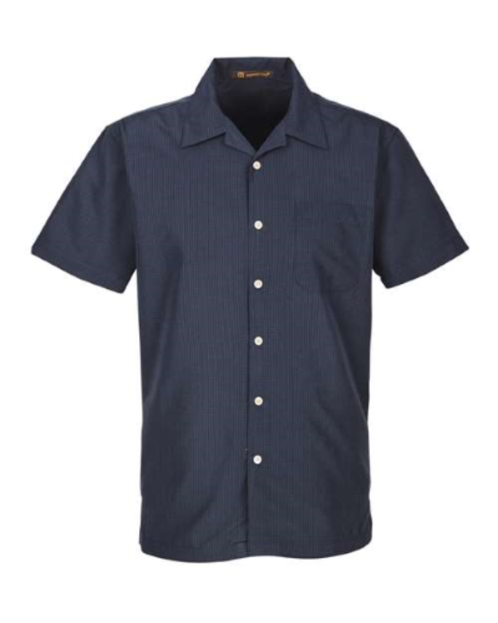 Picture of Harriton Men's Barbados Textured Camp Shirt