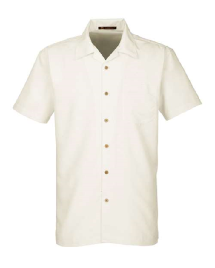 Picture of Harriton Men's Barbados Textured Camp Shirt
