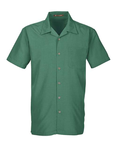 Picture of Harriton Men's Barbados Textured Camp Shirt
