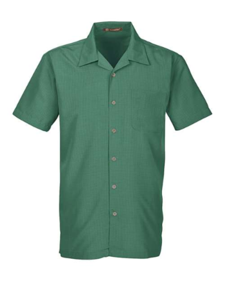 Picture of Harriton Men's Barbados Textured Camp Shirt